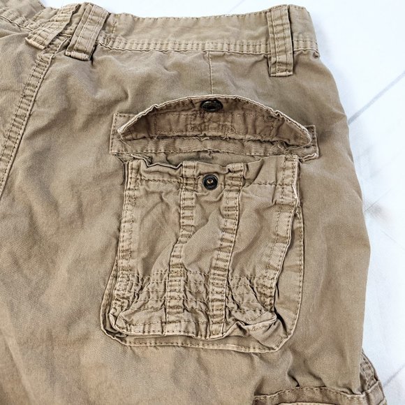 PaperDenim&Cloth Brown Drawstring Leg Cargo Shorts - Picture 8 of 8